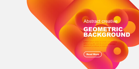 Abstract fluid shapes, vibrant colors, geometric design. Modern background for presentations, websites, marketing materials.