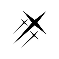 Flat sparkling stars vector 