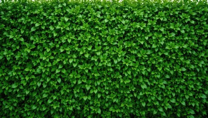 Green Hedge Texture with Lush Leaves Creating a Natural Privacy Screen and Background
