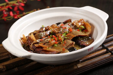 Chinese cuisine, Cantonese cuisine, salted goose stewed tofu