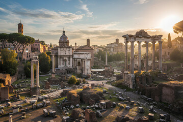 Naklejka premium panorama of rome