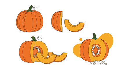 Seasonal autumn harvest pumpkins ready for celebration and cuisine