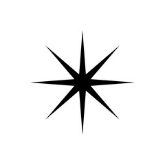 Fototapeta premium Flat sparkling stars vector 