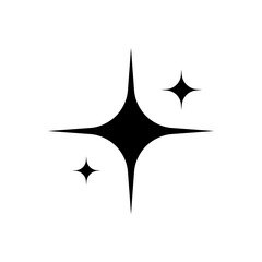 Flat sparkling stars vector 