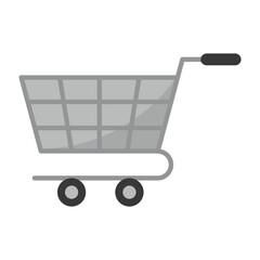 Shopping Cart Icon Vector Illustration Flat Version