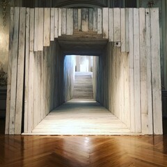 Wooden Tunnel Illusion