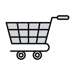 Shopping Cart Icon Vector Illustration Color Version