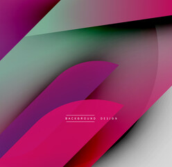 Fototapeta premium Abstract gradients blend, creating dynamic shapes. Smooth curves intersect, forming modern visual experience. Colors transition seamlessly.