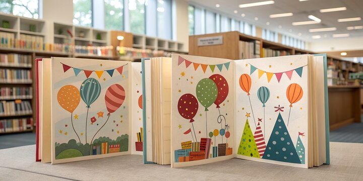 books in a library - Powered by Adobe