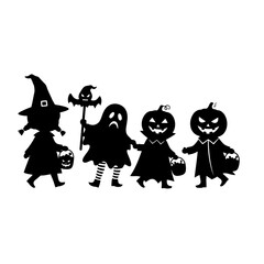 Halloween Silhouettes: Trick-or-Treating Fun