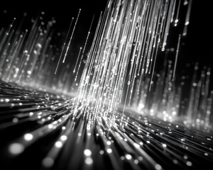 Abstract digital rain