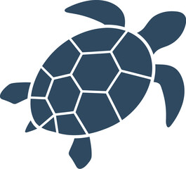 Obraz premium Stylized sea turtle icon ocean life marine animal