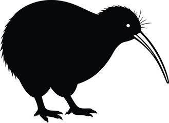 Kiwi bird silhouette new zealand national icon