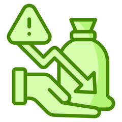 Stock Market Crash Icon