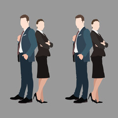 business man and woman in suits