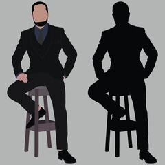 fashion model in black dress