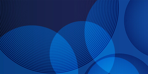 Blue abstract background with glowing circles. Swirl circular lines pattern. Geometric spiral. Twirl element. Modern graphic design. Futuristic technology concept.