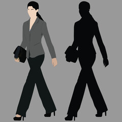 business woman silhouette