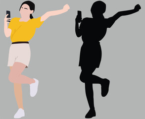 vector illustration of a woman