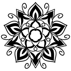 abstract floral background, mandala, tatto