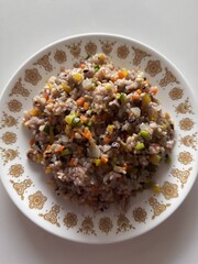 Asian Vegetable Fried Rice with a Crispy Touch