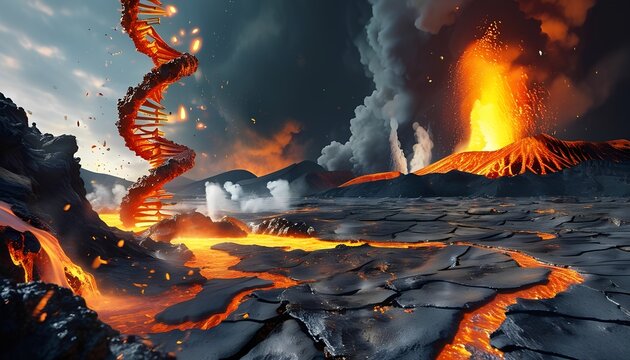 fire in the forest with dna technology - Powered by Adobe