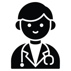 kids doctor vector icon