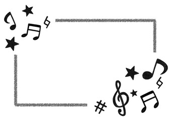 かわいい音符のカラフルイラスト