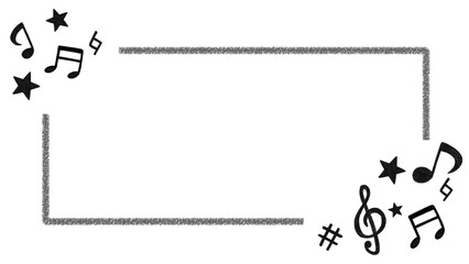 かわいい音符のカラフルイラスト