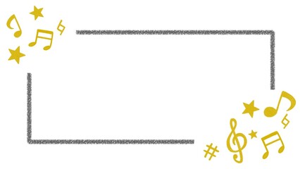 かわいい音符のカラフルイラスト