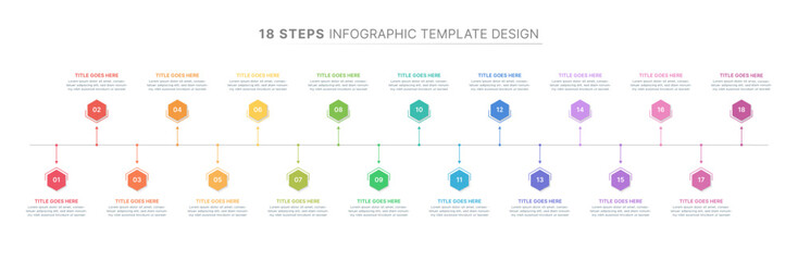 Modern Business Infographic Design Template with 18 Options