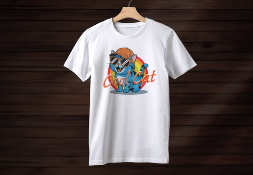 Cool Cat Vector T Shirt Design