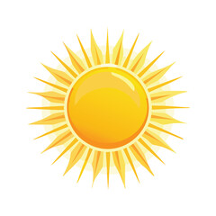 Bright Summer Sun Icon Vector Illustration - AI Generated
