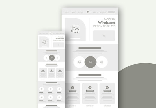 Creative Wireframe Template Layout