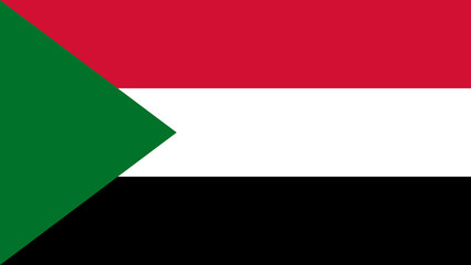 Sudan flag displayed symbolizing national pride and patriotism