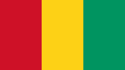 National flag of Guinea representing unity and patriotism © NTGUILTY