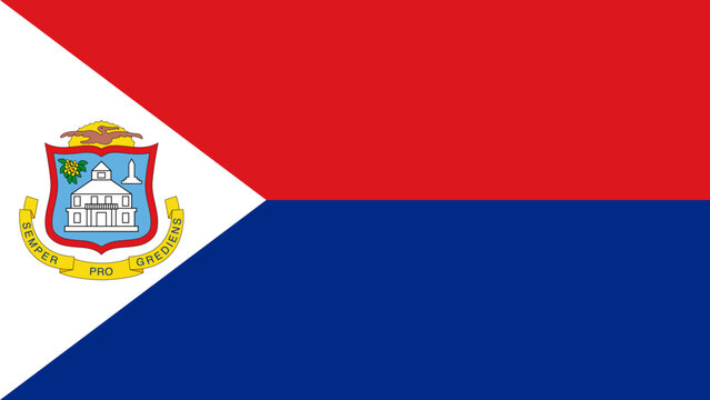 Symbol of national pride and heritage in Sint Maarten's flag display