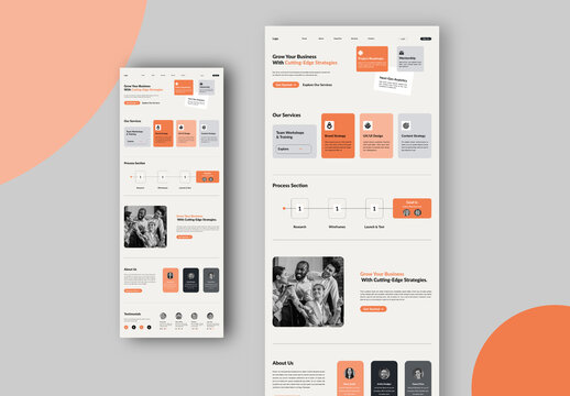 Landing Page Template Layout