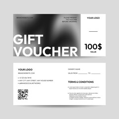 Gift Voucher Design Abstract Card for Promotions and Offers