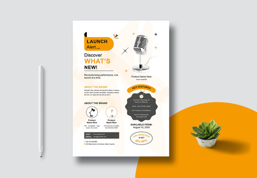 New Product Launce Flyer Template Layout