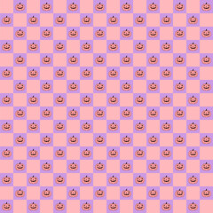 seamless pattern with colorful pumpkin