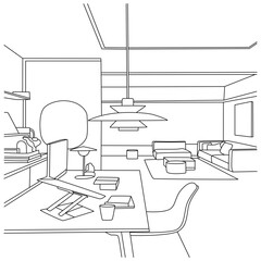 Stylish Interiors A Hand Drawn Collection