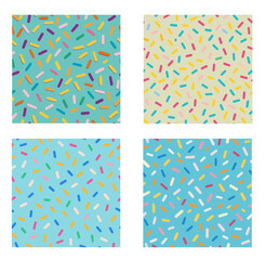 Seamless pattern with colorful sprinkles. vector illustration