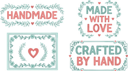 Fototapeta premium Handmade labels with text 