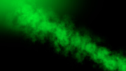 Divine light through a dark fog. The rays beam light on the floor. Spotlight on isolated background.