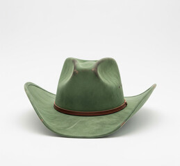 green hat isolated on white background