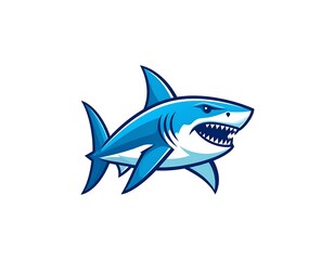 Obraz premium Aggressive shark graphic