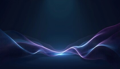 Obraz premium Minimalist Futuristic Wave Overlay With White Core