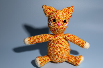 Crochet stuffed animal orange cat amigurumi