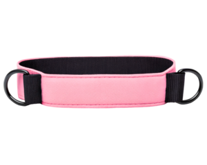 Pink fitness ankle strap for gym workouts on a transparent background